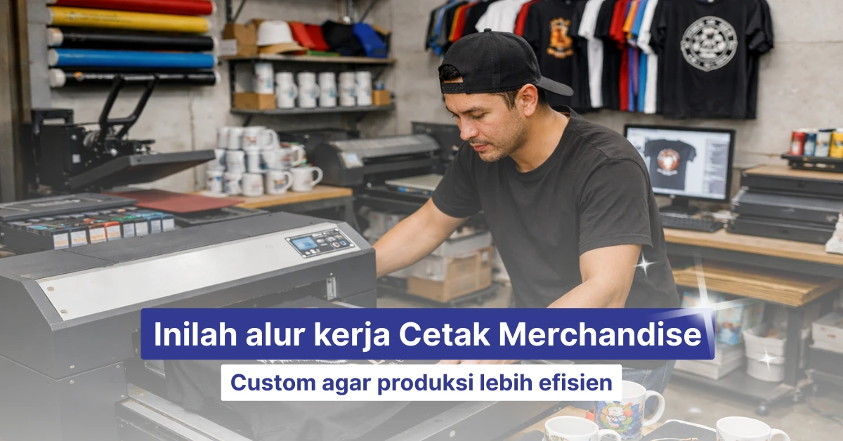 inilah alur kerja cetak merchandise custom agar produksi lebih efisien