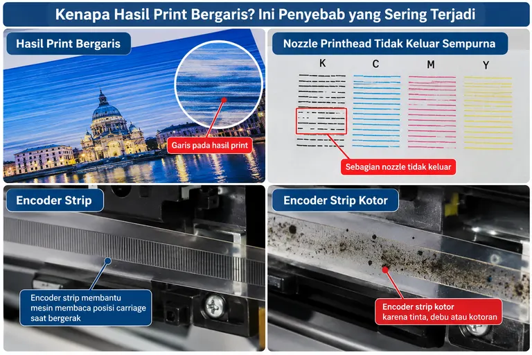 Kenapa Hasil Print Bergaris? Ini Penyebab yang Sering Terjadi