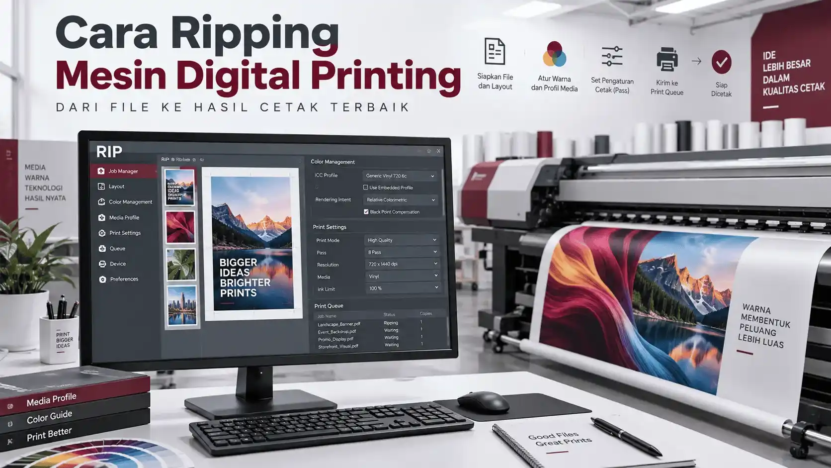 Cara Ripping Mesin Digital Printing