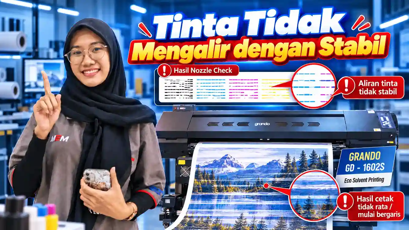 Tinta Tidak Mengalir dengan Stabil