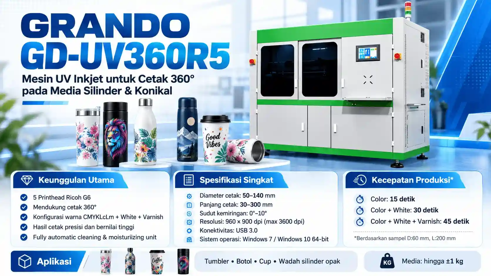 Grando GD-UV360R5 UV Printing Showcase